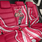 Melbourne Renegades Back Car Seat Cover Aboriginal Dot Art Red White - Tribal Wave Pattern