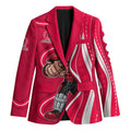 Melbourne Renegades Blazer Aboriginal Dot Art Red White - Tribal Wave Pattern