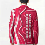 Melbourne Renegades Blazer Aboriginal Dot Art Red White - Tribal Wave Pattern