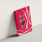 Melbourne Renegades Canvas Wall Art Aboriginal Dot Art Red White - Tribal Wave Pattern