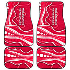Melbourne Renegades Car Mats Aboriginal Dot Art Red White - Tribal Wave Pattern