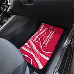 Melbourne Renegades Car Mats Aboriginal Dot Art Red White - Tribal Wave Pattern