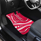 Melbourne Renegades Car Mats Aboriginal Dot Art Red White - Tribal Wave Pattern