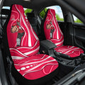 Melbourne Renegades Car Seat Cover Aboriginal Dot Art Red White - Tribal Wave Pattern