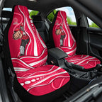 Melbourne Renegades Car Seat Cover Aboriginal Dot Art Red White - Tribal Wave Pattern