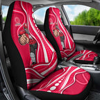 Melbourne Renegades Car Seat Cover Aboriginal Dot Art Red White - Tribal Wave Pattern