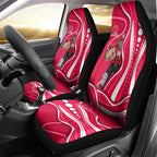 Melbourne Renegades Car Seat Cover Aboriginal Dot Art Red White - Tribal Wave Pattern