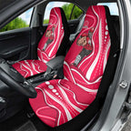 Melbourne Renegades Car Seat Cover Aboriginal Dot Art Red White - Tribal Wave Pattern