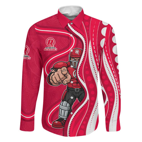 Melbourne Renegades Family Matching Tank Maxi Dress and Hawaiian Shirt Aboriginal Dot Art Red White - Tribal Wave Pattern
