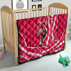 Melbourne Renegades Quilt Aboriginal Dot Art Red White - Tribal Wave Pattern