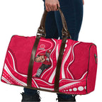 Melbourne Renegades Travel Bag Aboriginal Dot Art Red White - Tribal Wave Pattern