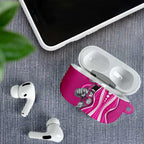 Sydney Sixers AirPods Case Aboriginal Dot Art Pink White - Tribal Wave Pattern