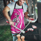 Sydney Sixers Apron Aboriginal Dot Art Pink White - Tribal Wave Pattern