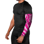 Sydney Sixers Arm Sleeves Aboriginal Dot Art Pink White - Tribal Wave Pattern