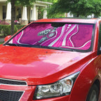 Sydney Sixers Auto Sun Shade Aboriginal Dot Art Pink White - Tribal Wave Pattern