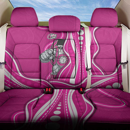 Sydney Sixers Back Car Seat Cover Aboriginal Dot Art Pink White - Tribal Wave Pattern