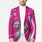 Sydney Sixers Blazer Aboriginal Dot Art Pink White - Tribal Wave Pattern