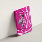 Sydney Sixers Canvas Wall Art Aboriginal Dot Art Pink White - Tribal Wave Pattern