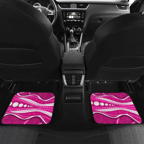 Sydney Sixers Car Mats Aboriginal Dot Art Pink White - Tribal Wave Pattern