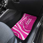 Sydney Sixers Car Mats Aboriginal Dot Art Pink White - Tribal Wave Pattern