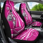 Sydney Sixers Car Seat Cover Aboriginal Dot Art Pink White - Tribal Wave Pattern
