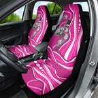 Sydney Sixers Car Seat Cover Aboriginal Dot Art Pink White - Tribal Wave Pattern