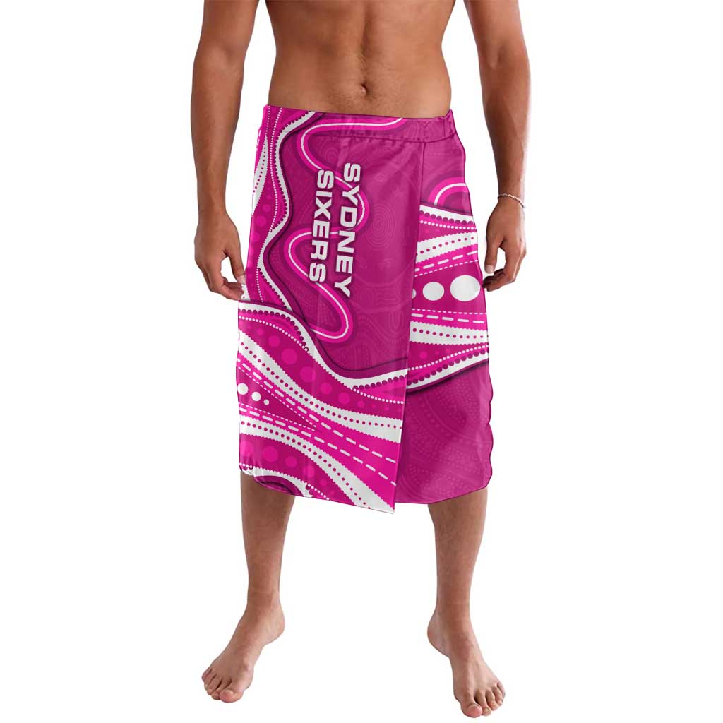 Sydney Sixers Lavalava Aboriginal Dot Art Pink White - Tribal Wave Pattern