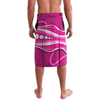 Sydney Sixers Lavalava Aboriginal Dot Art Pink White - Tribal Wave Pattern