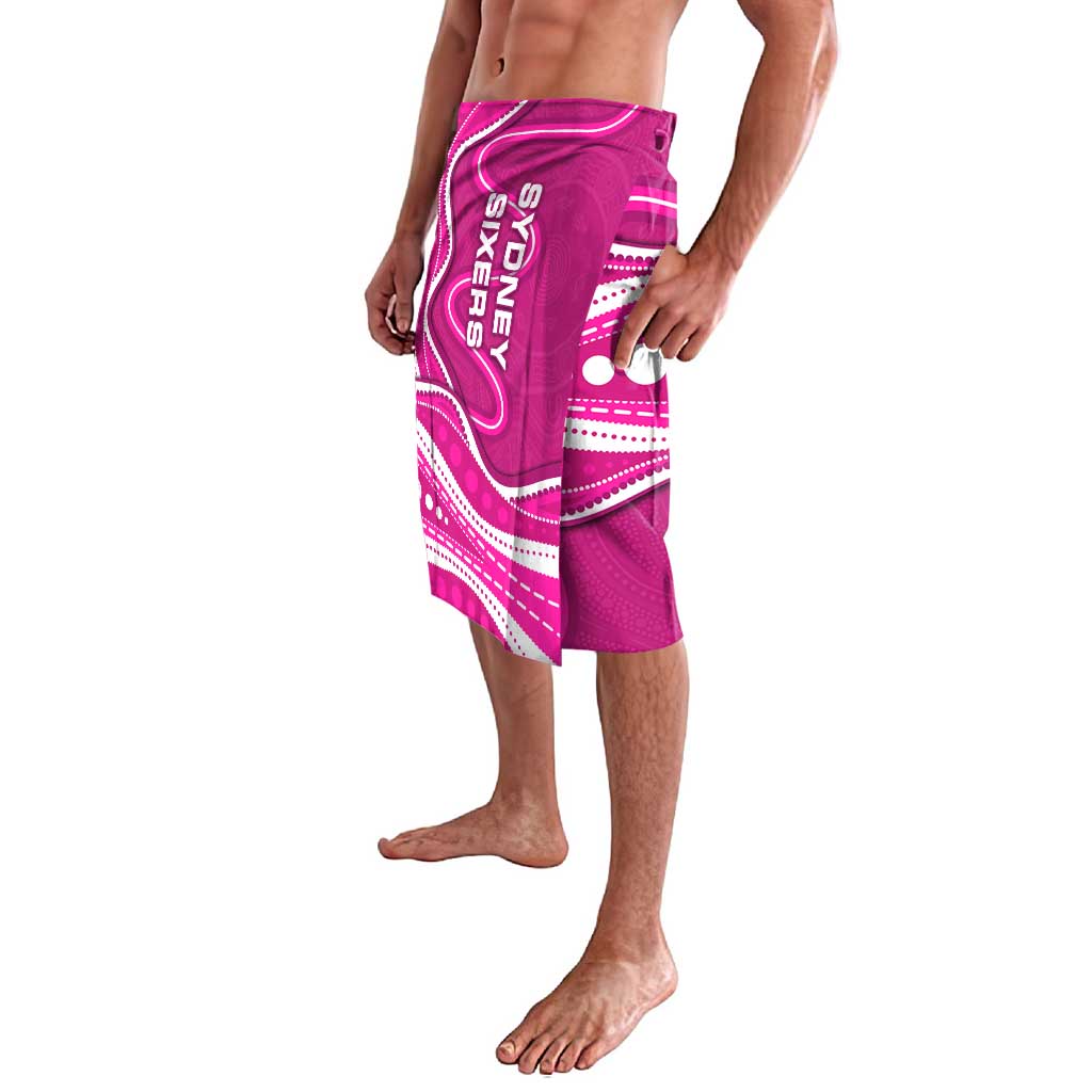 Sydney Sixers Lavalava Aboriginal Dot Art Pink White - Tribal Wave Pattern
