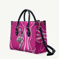 Sydney Sixers Leather Bag Aboriginal Dot Art Pink White - Tribal Wave Pattern