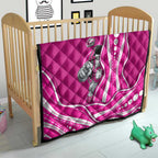 Sydney Sixers Quilt Aboriginal Dot Art Pink White - Tribal Wave Pattern