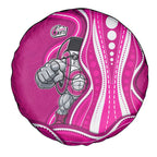 Sydney Sixers Spare Tire Cover Aboriginal Dot Art Pink White - Tribal Wave Pattern