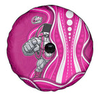 Sydney Sixers Spare Tire Cover Aboriginal Dot Art Pink White - Tribal Wave Pattern