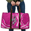 Sydney Sixers Travel Bag Aboriginal Dot Art Pink White - Tribal Wave Pattern