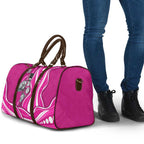 Sydney Sixers Travel Bag Aboriginal Dot Art Pink White - Tribal Wave Pattern