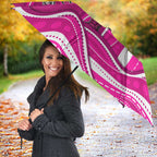 Sydney Sixers Umbrella Aboriginal Dot Art Pink White - Tribal Wave Pattern