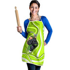 Sydney Thunder Apron Aboriginal Dot Art Green White - Tribal Wave Pattern