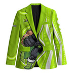 Sydney Thunder Blazer Aboriginal Dot Art Green White - Tribal Wave Pattern