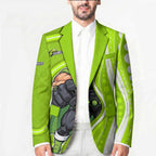Sydney Thunder Blazer Aboriginal Dot Art Green White - Tribal Wave Pattern
