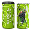 Sydney Thunder 4 in 1 Can Cooler Tumbler Aboriginal Dot Art Green White - Tribal Wave Pattern
