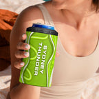 Sydney Thunder 4 in 1 Can Cooler Tumbler Aboriginal Dot Art Green White - Tribal Wave Pattern