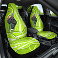 Sydney Thunder Car Seat Cover Aboriginal Dot Art Green White - Tribal Wave Pattern
