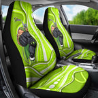 Sydney Thunder Car Seat Cover Aboriginal Dot Art Green White - Tribal Wave Pattern