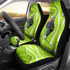 Sydney Thunder Car Seat Cover Aboriginal Dot Art Green White - Tribal Wave Pattern