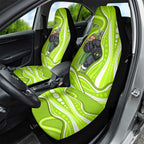 Sydney Thunder Car Seat Cover Aboriginal Dot Art Green White - Tribal Wave Pattern