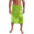 Sydney Thunder Lavalava Aboriginal Dot Art Green White - Tribal Wave Pattern