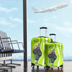 Sydney Thunder Luggage Cover Aboriginal Dot Art Green White - Tribal Wave Pattern