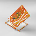 Perth Scorchers Canvas Wall Art Aboriginal Dot Art Orange White - Tribal Wave Pattern