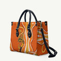 Perth Scorchers Leather Bag Aboriginal Dot Art Orange White - Tribal Wave Pattern
