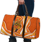 Perth Scorchers Travel Bag Aboriginal Dot Art Orange White - Tribal Wave Pattern